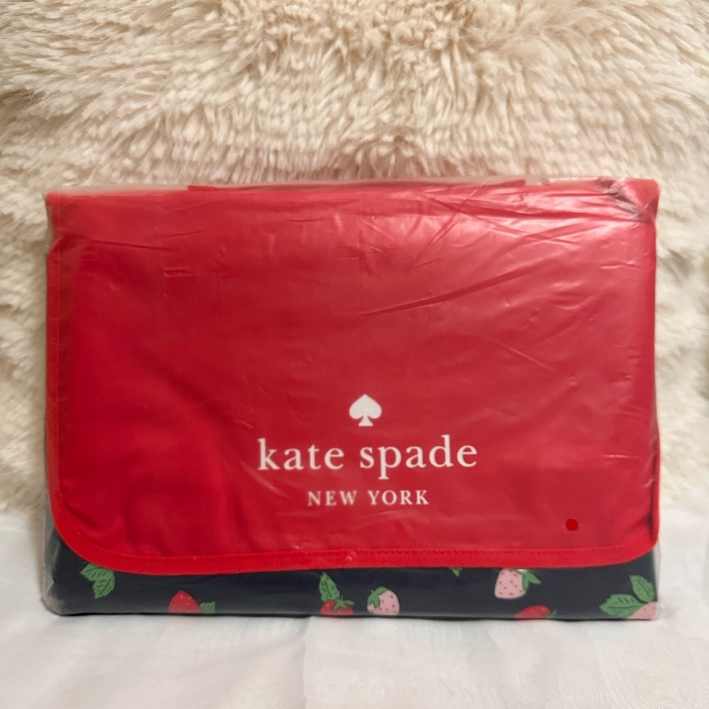 Kate Spade Strawberry toss packable picnic blanket